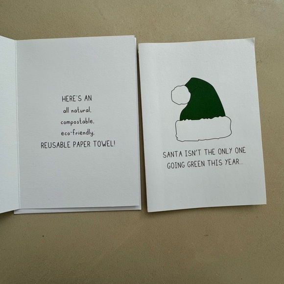 Papaya NWT reusable dish clothes/paper towels 4 sheets , 2 hooks, I Xmas card - Picture 4 of 4